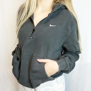 VTG Nike Black Quarter Zip Hoodie